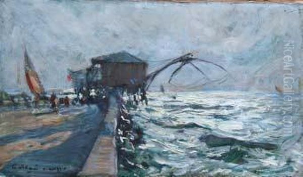 Viareggio Oil Painting by Gennaro Villani