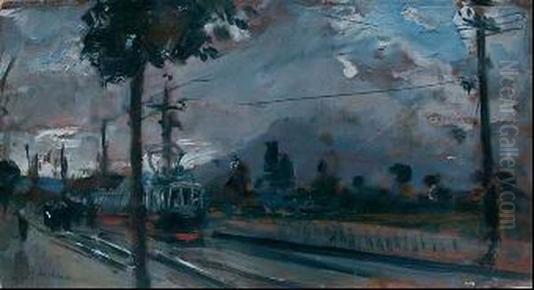 Il Treno Oil Painting by Gennaro Villani