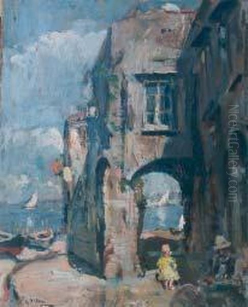 Sottoportico Sul Mare Oil Painting by Gennaro Villani