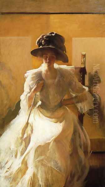 The Golden Screen Oil Painting by Edmund Charles Tarbell