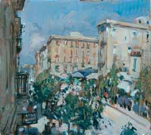 Via Di Paese Oil Painting by Gennaro Villani