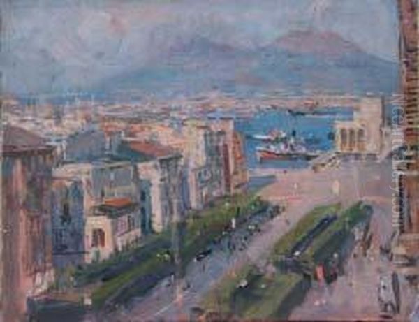 Napoli, Il Panorama Oil Painting by Gennaro Villani