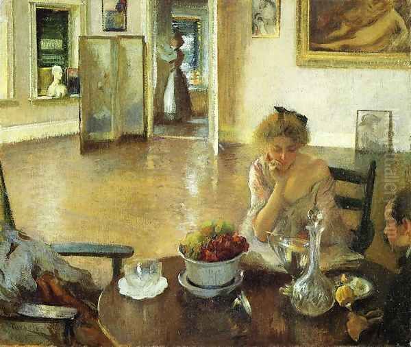 The Breakfast Room Oil Painting by Edmund Charles Tarbell