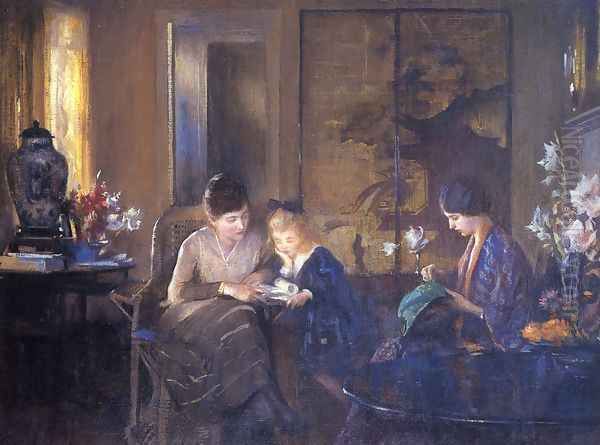 The Lesson Oil Painting by Edmund Charles Tarbell