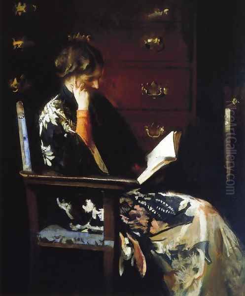 Mary Reading Oil Painting by Edmund Charles Tarbell