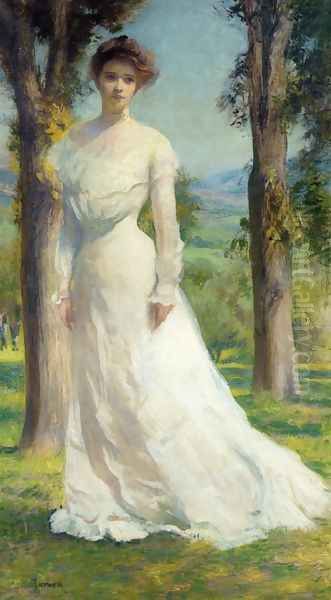 Margaret Under the Elms Oil Painting by Edmund Charles Tarbell