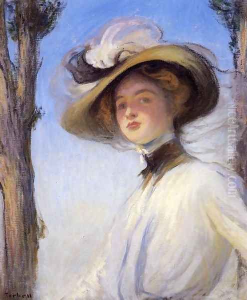 The Picture Hat Oil Painting by Edmund Charles Tarbell