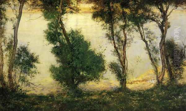 Piscatagua River from the Tabell Home Oil Painting by Edmund Charles Tarbell