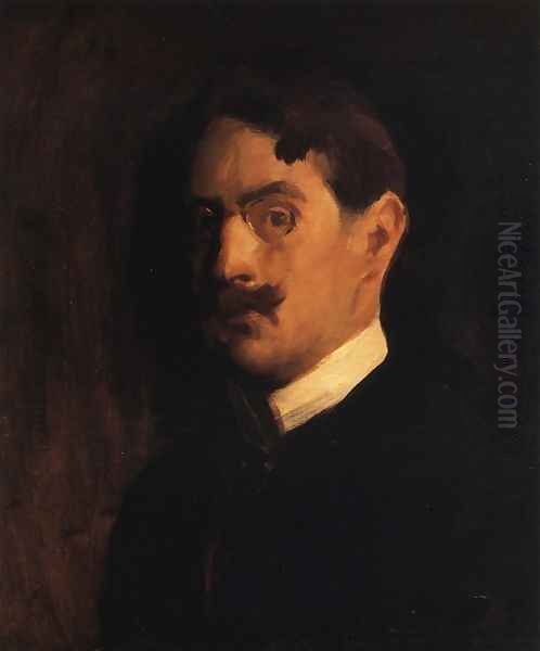 Self Portrait, c.1895 Oil Painting by Edmund Charles Tarbell