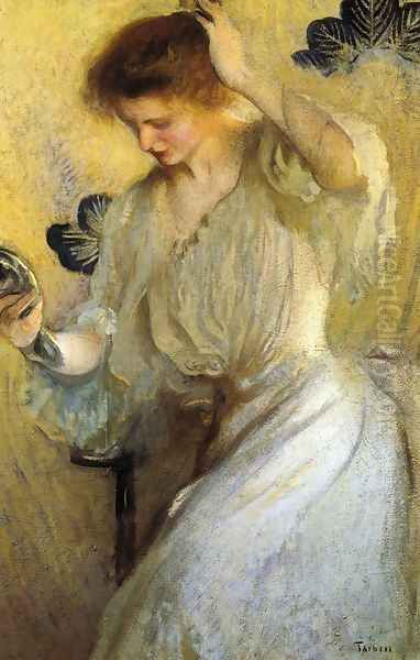 The Mirror Oil Painting by Edmund Charles Tarbell