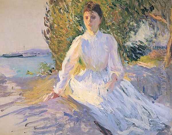 Mrs. Tarbell, Sketch at Evening Oil Painting by Edmund Charles Tarbell