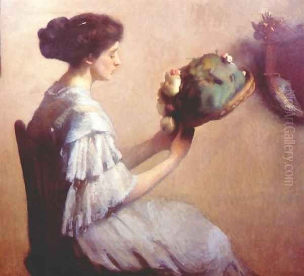 Young Lady with a Hat by Edmund Charles Tarbell