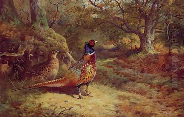 On the Alert Oil Painting by Archibald Thorburn