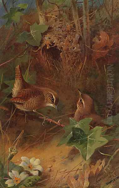 Spring Oil Painting by Archibald Thorburn