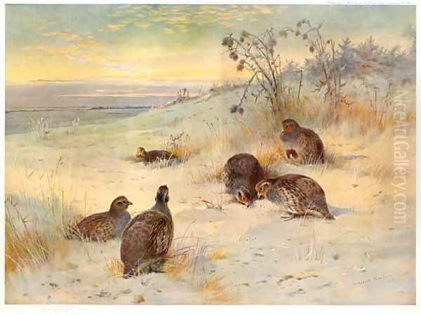 Close of a Winter's Day Oil Painting by Archibald Thorburn