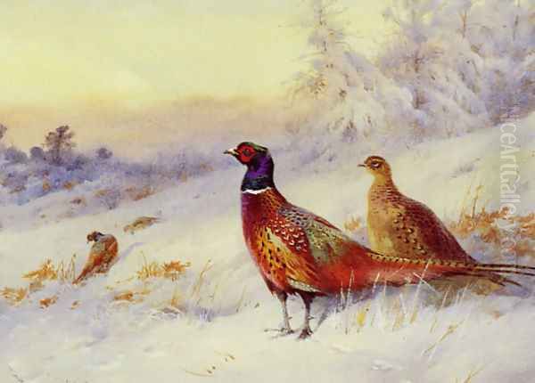 Frosty Sunrise Oil Painting by Archibald Thorburn