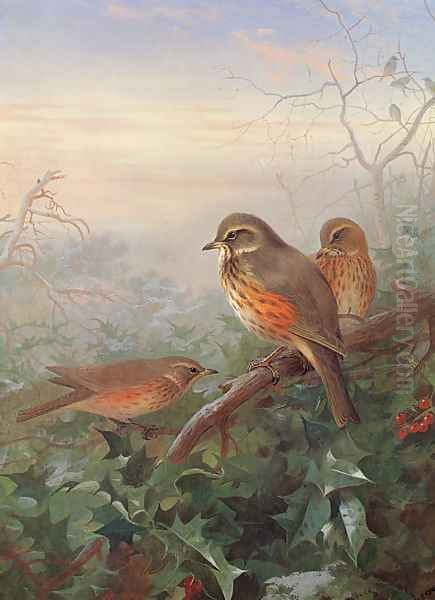 Out in the Cold Oil Painting by Archibald Thorburn