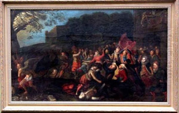 Allegory Of The Fight Between Dead And Sovereign Oil Painting by David Vinckboons