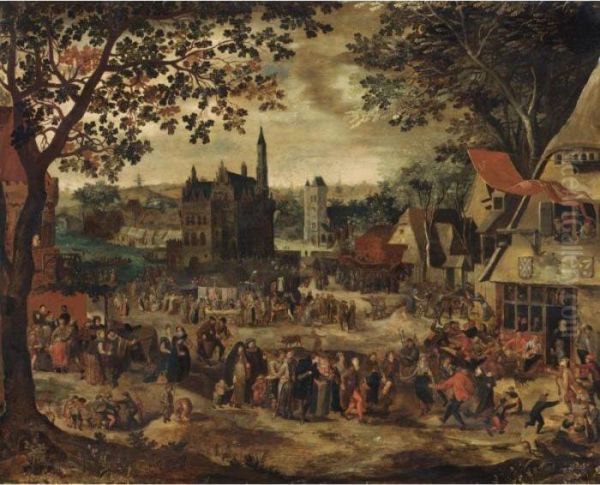 La Kermesse D'audenaerde Oil Painting by David Vinckboons