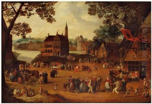 Kermesse Au Village Oil Painting by David Vinckboons