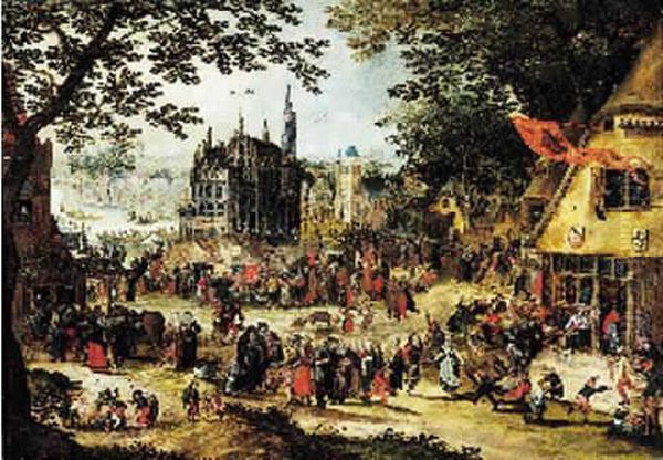 Et Son Atelier La Kermesse De La Saint-georges Oil Painting by David Vinckboons