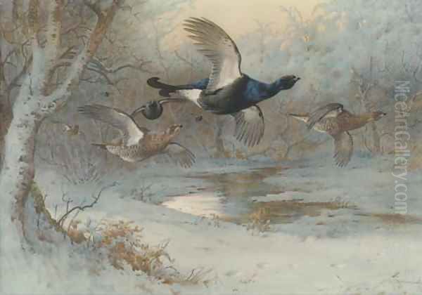 Untitled Oil Painting by Archibald Thorburn