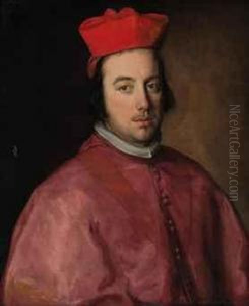 Portrait Of Cardinal Luis Antonio Fernandez De Portocarrero(1635-1709) Oil Painting by Jacob Ferdinand Voet