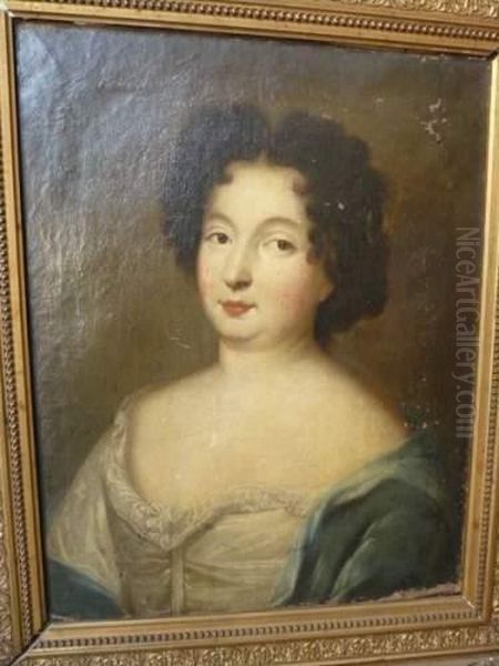 Portrait De Femme Oil Painting by Jacob Ferdinand Voet