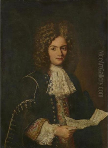 Portrait Of A Man, Half Length Oil Painting by Jacob Ferdinand Voet