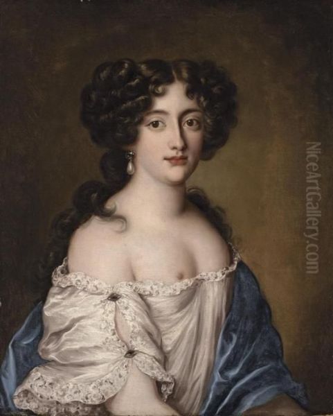 Portrait Of Ortensia Mancini Oil Painting by Jacob Ferdinand Voet