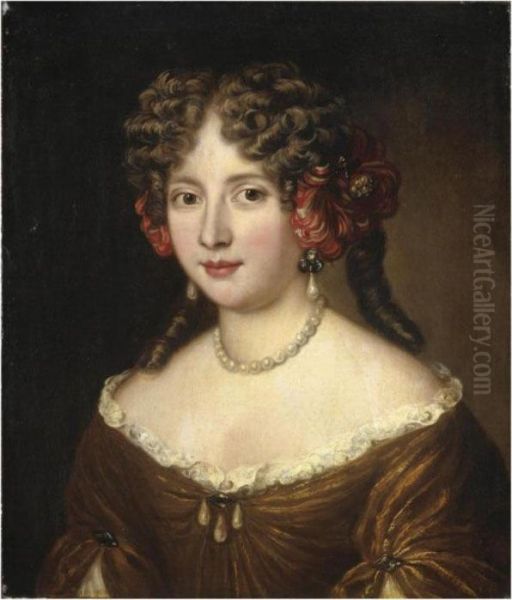 Ritratto Di Gentildonna Con Gioielli Di Perle Oil Painting by Jacob Ferdinand Voet