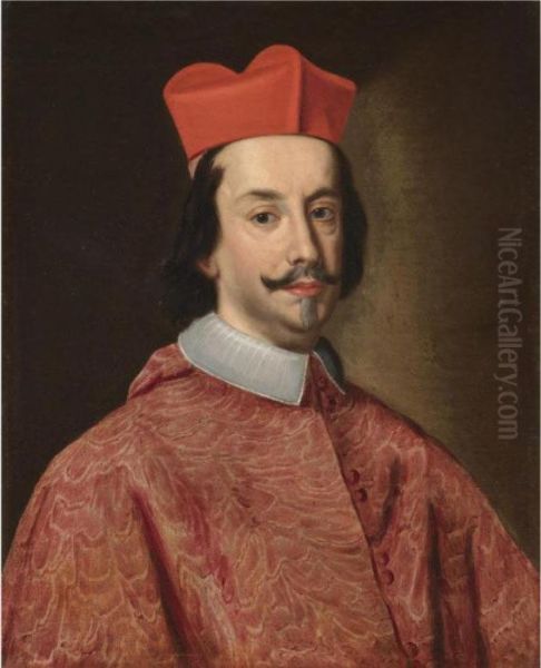 Portrait Of Cardinal Federico Ii Borromeo, Head And Shoulders Oil Painting by Jacob Ferdinand Voet