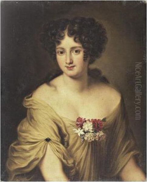 Portrait De La Comtesse Ortensia Ianni Stella Oil Painting by Jacob Ferdinand Voet