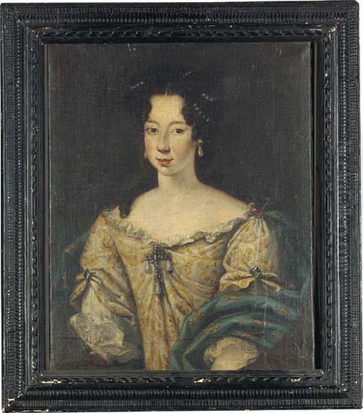 Portrait Of Anne-marie D'orleans, Queen Of Sardinia (1666-1728) Oil Painting by Jacob Ferdinand Voet