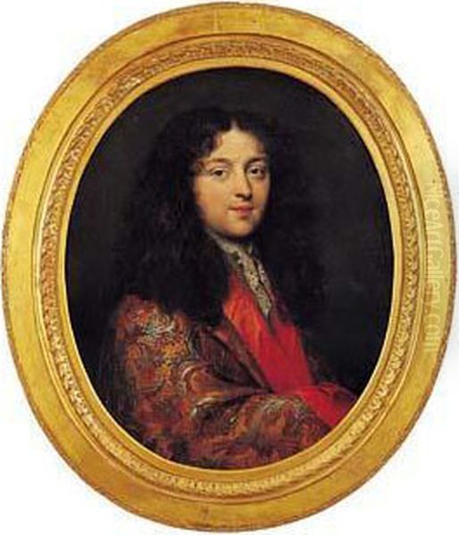 <portrait D'homme De Qualite Au Manteau Brode>. Oil Painting by Jacob Ferdinand Voet