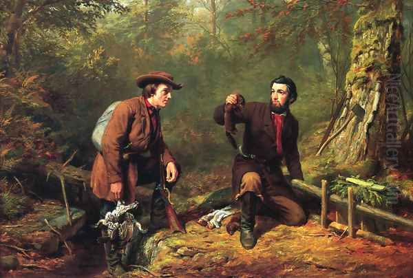 Mink Trapping in Northern New York Oil Painting by Arthur Fitzwilliam Tait