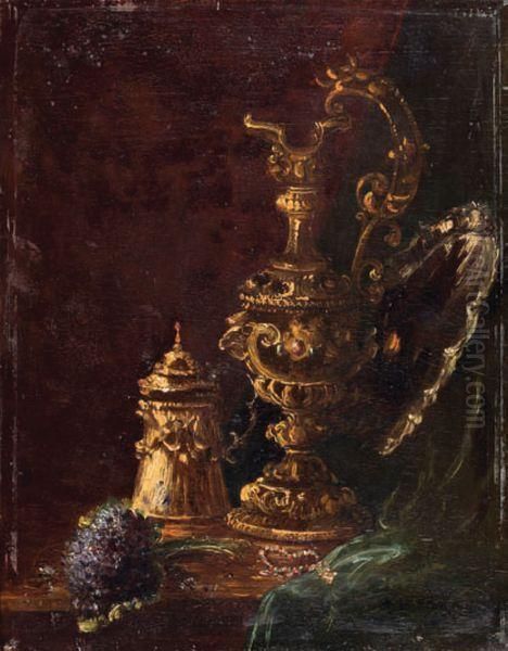 Nature Morte A La Verseuse Oil Painting by Antoine Vollon