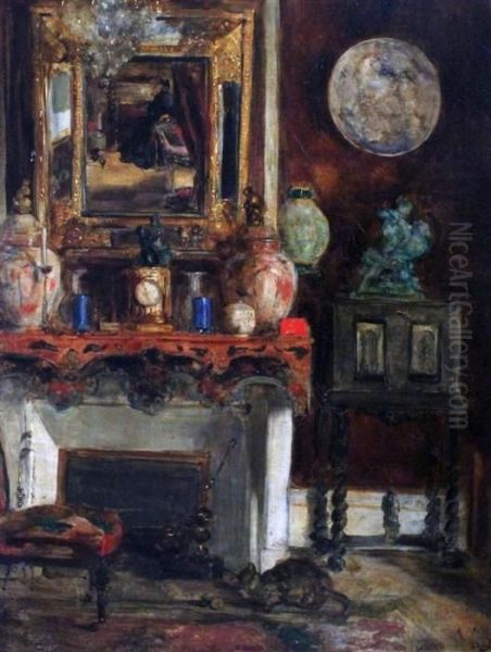 Interior Oil Painting by Antoine Vollon