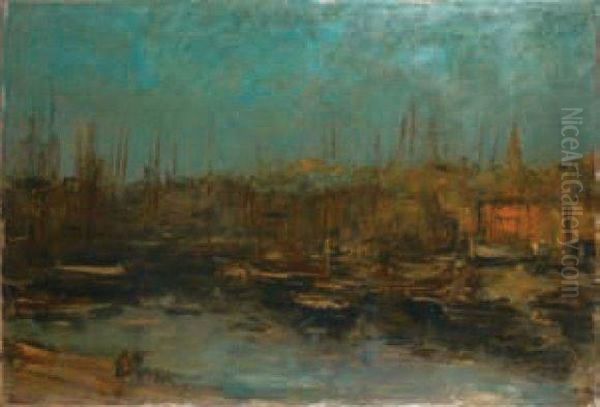 Le Port Oil Painting by Antoine Vollon