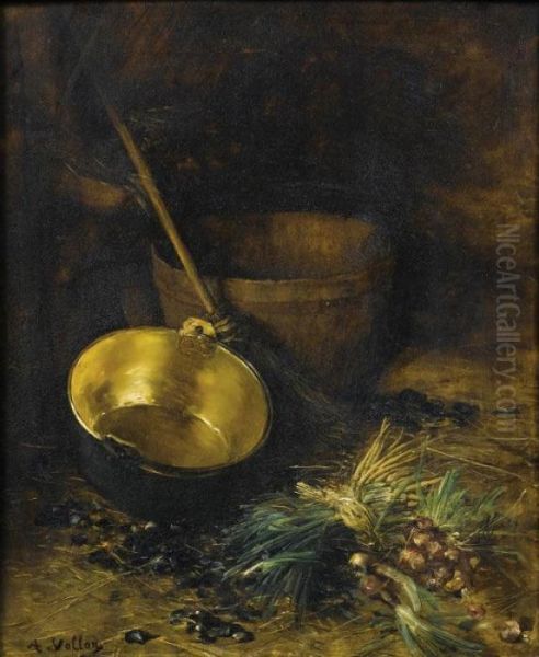 La Bassine De Cuivre Oil Painting by Antoine Vollon