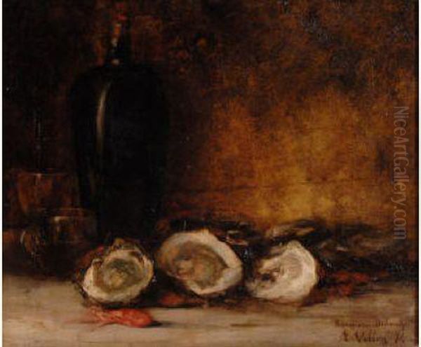 Nature Morte Aux Huitres Oil Painting by Antoine Vollon