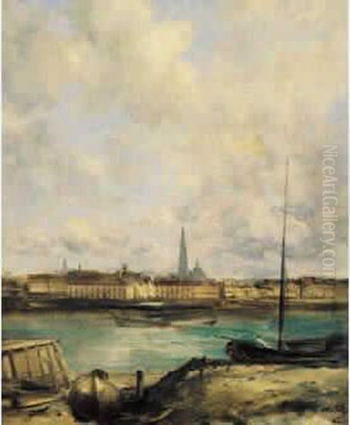 Les Quais Oil Painting by Antoine Vollon