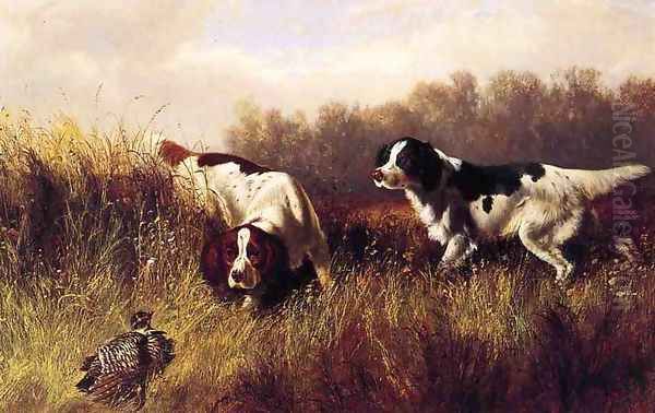 Prarie Shooting: Find Him Oil Painting by Arthur Fitzwilliam Tait