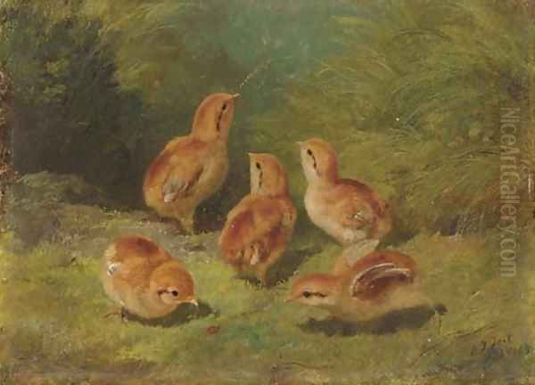 Young Grouse Oil Painting by Arthur Fitzwilliam Tait