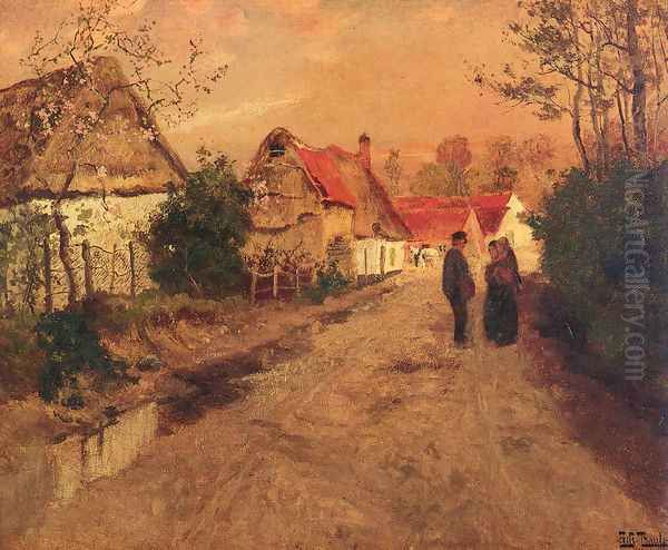 Arques-La-Bataille, Normandie Oil Painting by Fritz Thaulow