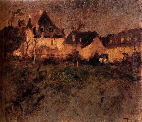 Fra Beaulieu Oil Painting by Fritz Thaulow