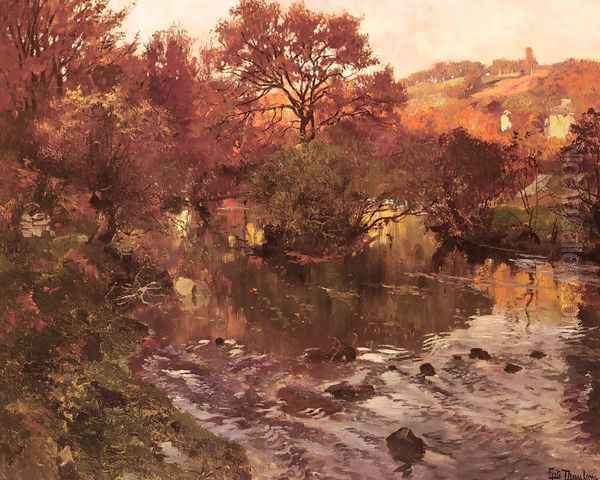 Golden Autumn, Brittany Oil Painting by Fritz Thaulow