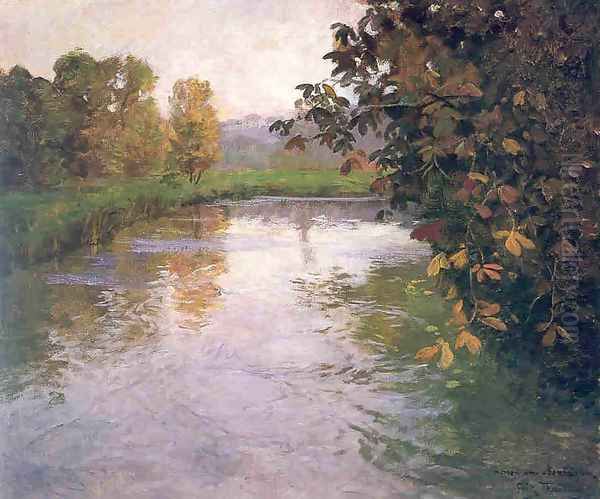 chestnut Oil Painting by Fritz Thaulow