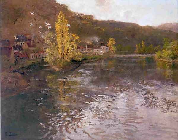 Dordogne Oil Painting by Fritz Thaulow