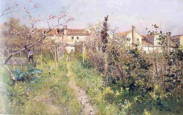 North Italy Oil Painting by Fritz Thaulow